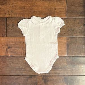 Janie and Jack 3-6M Collared Bodysuit Onsie White